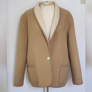 Vintage CAMEL-and-CREAM "Cuddlecoat Turnaround REVERSIBLE JACKET" size Large
